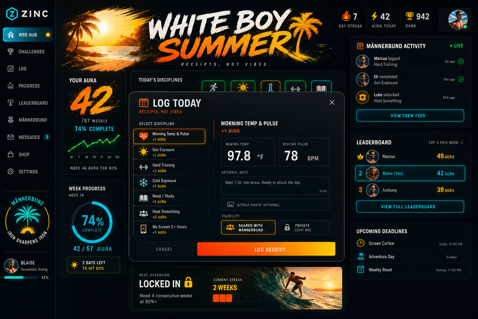 WBS app — heat ledger